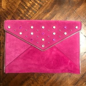 Rebecca Minkoff Magenta Leo Envelope Clutch